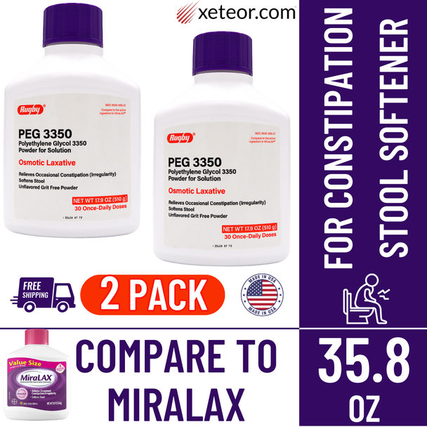 Miralax Value Size - Rugby PEG 3350 - 35.8 oz