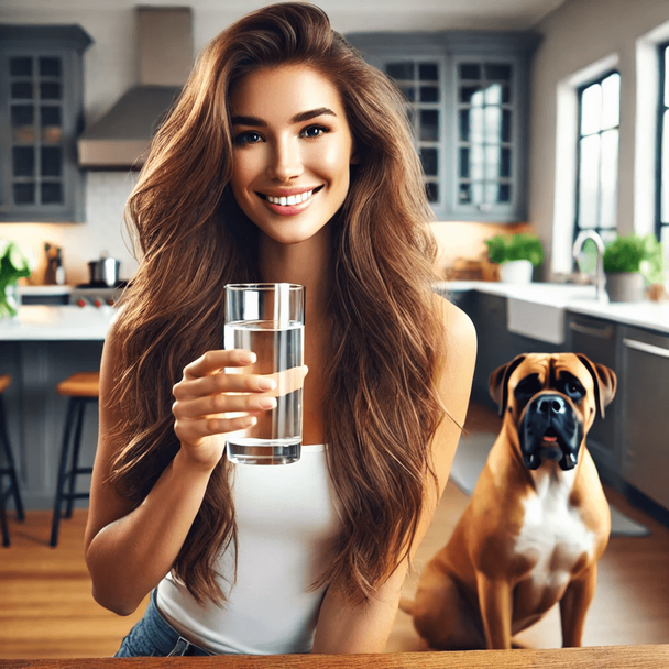 Lifestyle image of a woman taking Rugby Niacin 1000 mg for metabolic support.