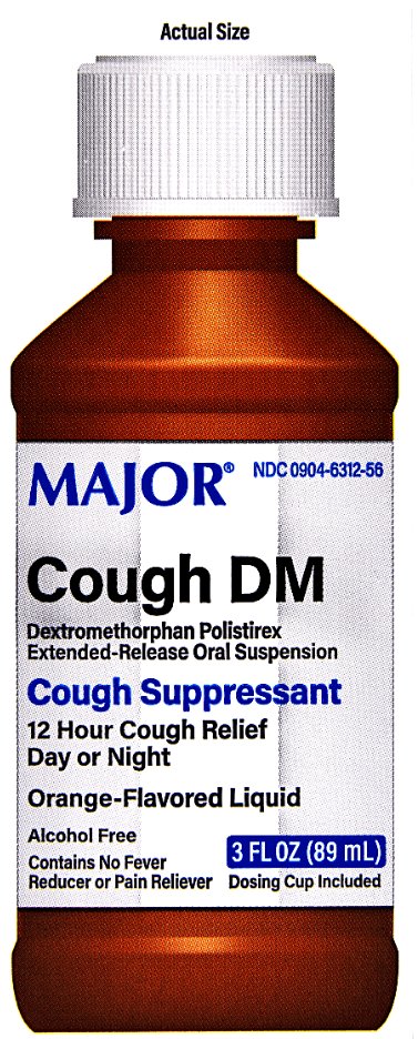 Major Cough DM Dextromethorphan Polistirex Orange Cough Syrup Delsym