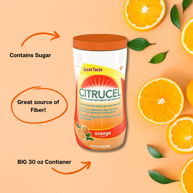 Citrucel Methylcellulose Powder – Orange 30 oz