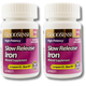 GoodSense Slow Release Iron 45 mg tablets bottles (2 pack) front label, comparable to Slow FE, showing high-potency and gentle release formula. Free Shipping.