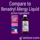 Oncor Diphenhydramine Hydrochloride Oral Cherry Flavored Solution - 16 fl oz - Compare to Benadryl Liquid Allergy