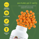 Orange Health Star Senna-Plus tablets spilling from a white bottle, featuring graphics highlighting natural vegetable ingredients, ultra purity, and safety for men, women, and kids.