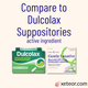 Foster & Thrive Gentle Laxative Bisacodyl 10 mg - 8 Suppositories | Compare to Dulcolax Suppositories Active Ingredient