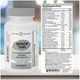 Geri-Care Senior Tabs 100-tablet bottle displayed next to its Supplement Facts label against a warm, soft blurred background.