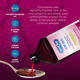 Close-up shot of cherry-red liquid allergy medicine being poured from a dark amber bottle into a silver spoon against a purple background.