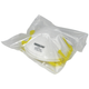 Front view of a single Gerson 1730 N95 respirator mask highlighting the yellow dual head straps and durable white cup-style construction.