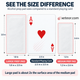 McKesson alcohol prep pad size comparison showing large 1.8 x 3.5 inch and medium 1.2 x 2.6 inch pads next to a standard playing card
