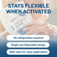 Close-up showing an activated McKesson 5x7 inch Instant Cold Compress bending flexibly over a wrist to conform to the body.