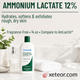 Major Ammonium Lactate 12% Moisturizing Lotion 14 oz lifestyle image for rough, dry skin with fragrance-free and compare to AmLactin details