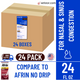 Promotional image of 24-pack Major Nasal Decongestant Spray showing free shipping, Compare to Afrin, Made in USA, 24 fl oz total, and sinus congestion relief