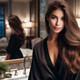 Woman with healthy, flake-free hair after using Sebex Shampoo for dandruff relief