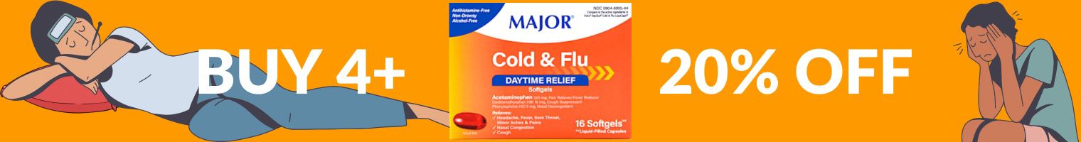 Major Cold & Flu Daytime Relief - 16 Softgels (Vicks DayQuil)