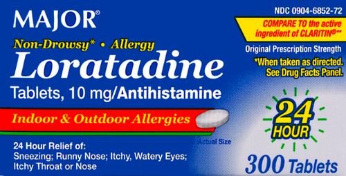 Major Loratadine 10 mg - 300 Tablets | Claritin