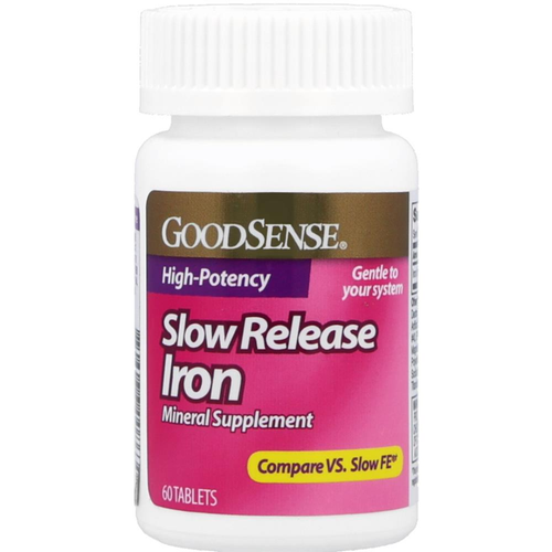 GoodSense Slow Release Iron - 60 Tablets | Compare to Slow FE