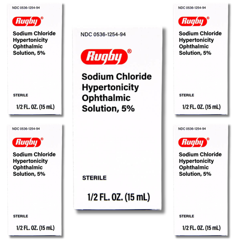 Rugby Sodium Chloride Ophthalmic Solution 5% | Muro 128 (5 Pack)
