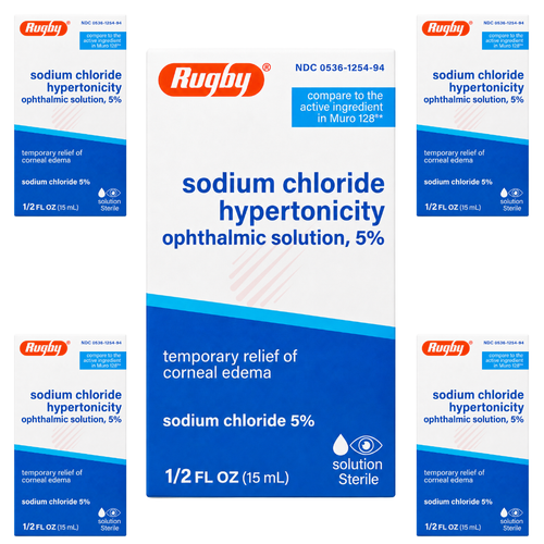 Rugby Sodium Chloride Ophthalmic Solution 5% | Muro 128 (5 Pack)