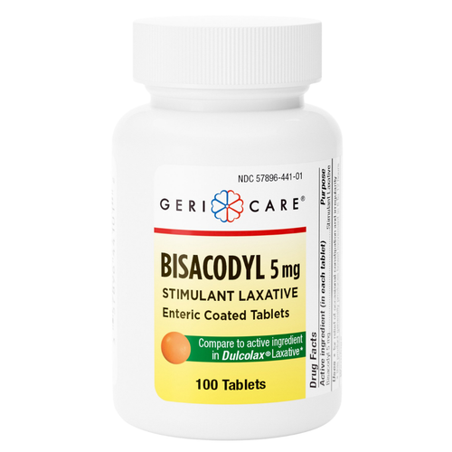 Geri-Care Bisacodyl 5 mg - 100 Tablets | Compare to Dulcolax