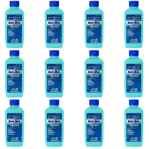 Geri-Care Geri-Mox Antacid Liquid Mint Flavor - 12 fl oz | Compare to Maalox Advanced (12 Pack)