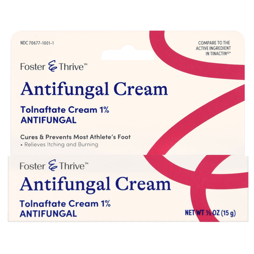 Foster & Thrive Antifungal Cream Tolnaftate 1% - 0.5 oz | Compare to Tinactin