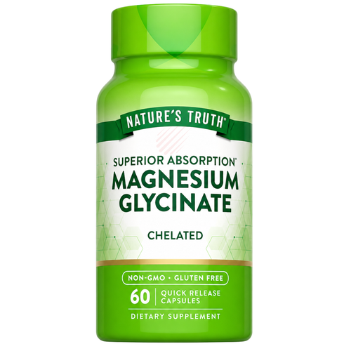 Nature's Truth Magnesium Glycinate 200 mg - 60 Capsules | Quick Release
