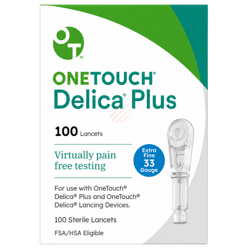 OneTouch Delica Plus 33 Gauge Lancets  - 100 Count
