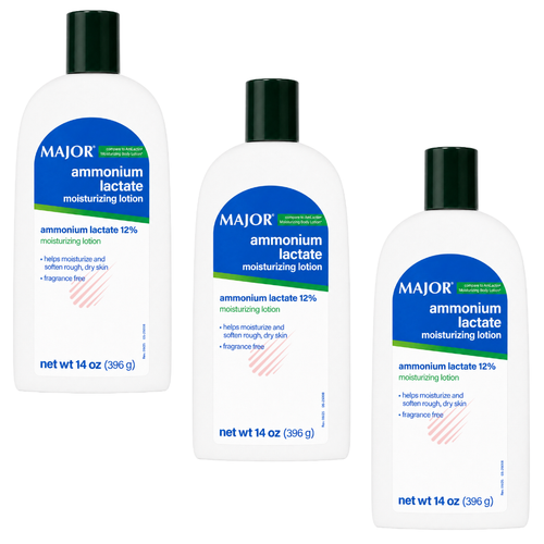 Major Ammonium Lactate 12% Moisturizing Lotion - 14 oz | Amlactin (3 Pack)