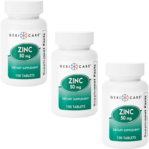 Geri-Care Zinc 50 mg - 100 Tablets (3 Pack)