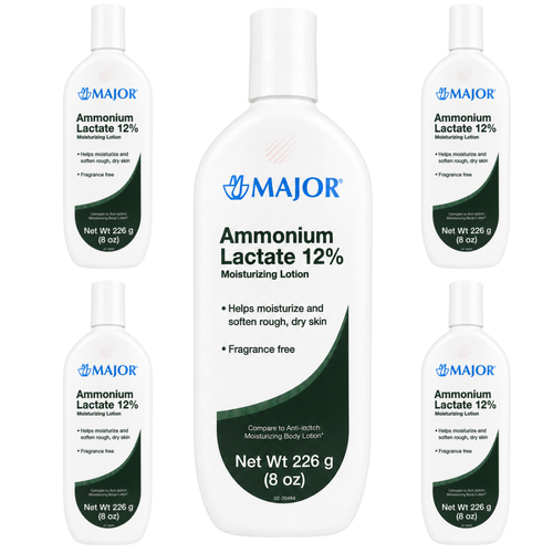 Major Ammonium Lactate 12% Moisturizing Lotion - 8 oz | Amlactin (5 Pack)