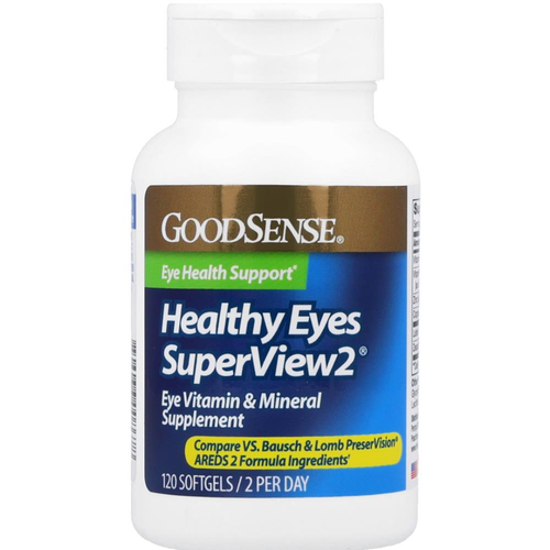 GoodSense Healthy Eyes SuperView2 - 120 Softgels | Compare to Bausch & Lomb PreserVision AREDS 2