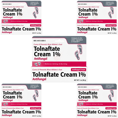 Taro Tolnaftate Cream 1% - 1 oz | Compare to Tinactin (5 Pack)