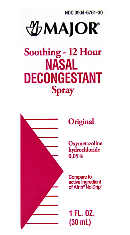 Major 12 Hour Nasal Decongestant Spray Oxymetazoline 0.05% - 1 fl oz | Afrin