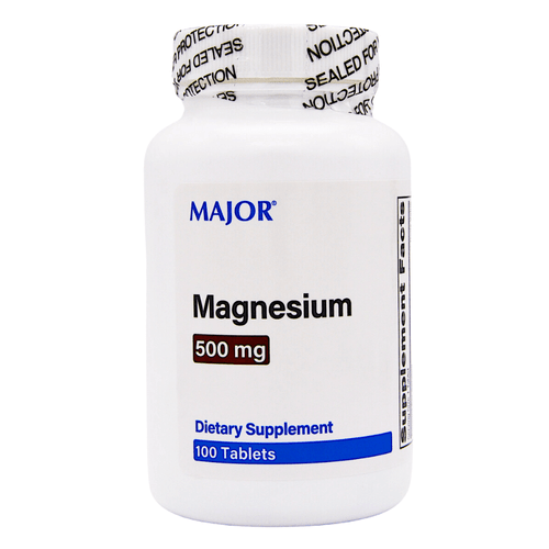 Major Magnesium 500 mg - 100 Tablets | Gluten & Wheat Free