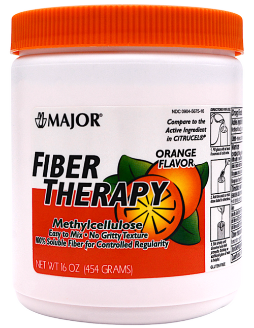 Major Fiber Therapy Powder Methylcellulose Orange Flavor - 16oz | Citrucel