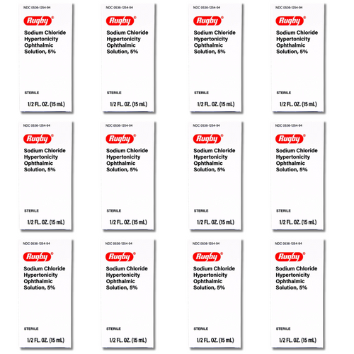 Rugby Sodium Chloride Ophthalmic Solution 5% – 12 Pack | Compare to Muro 128 Drops