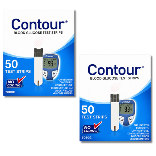 Bayer Ascensia Contour 50 Blood Glucose Test Strips (2 Pack)