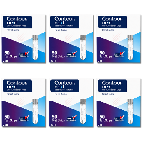 Ascensia Contour Next 50 Blood Glucose Test Strips (6 Pack)