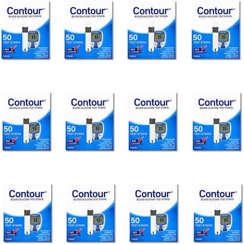 Bayer Ascensia Contour 50 Blood Glucose Test Strips (12 Pack)