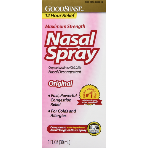 GoodSense Nasal Spray Original 12-Hour 1 oz | Compare to Afrin Original