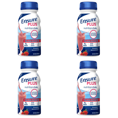 Ensure Plus Nutrition Shake 8 fl oz - Strawberry Flavor (4 Pack)