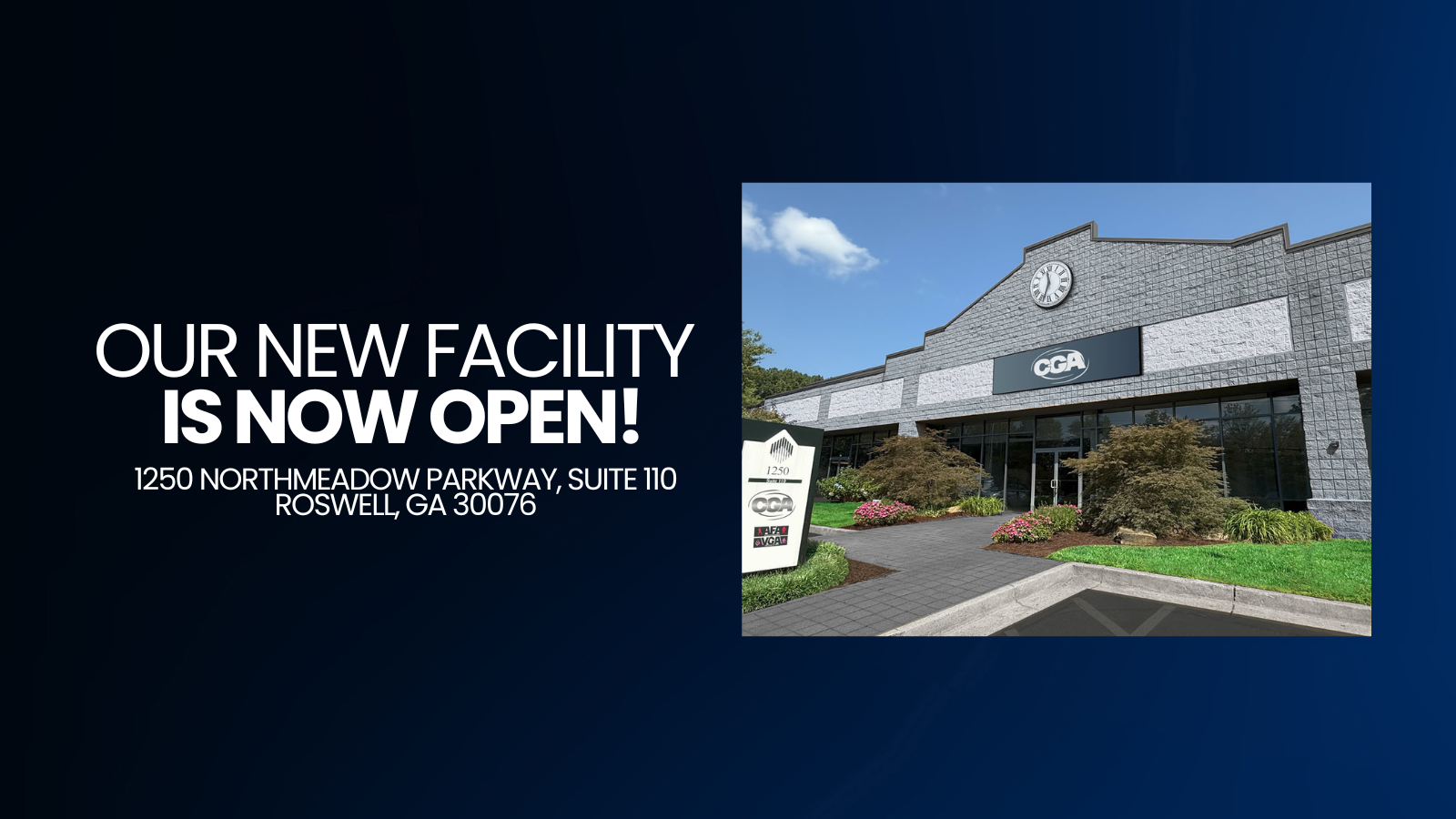Our New Facility Is Open