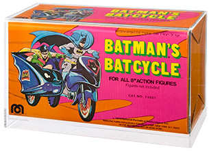 MEGO World's Greatest Super Heroes WGSH Batcycle acrylic case