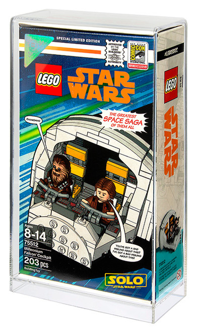 Lego SDCC 2018 Exclusive Boxed Acrylic Display Case - Collectible