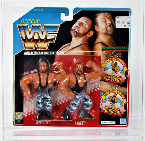 WWF Hasbro Tag Team 2 Pack Carded Figure Display Case