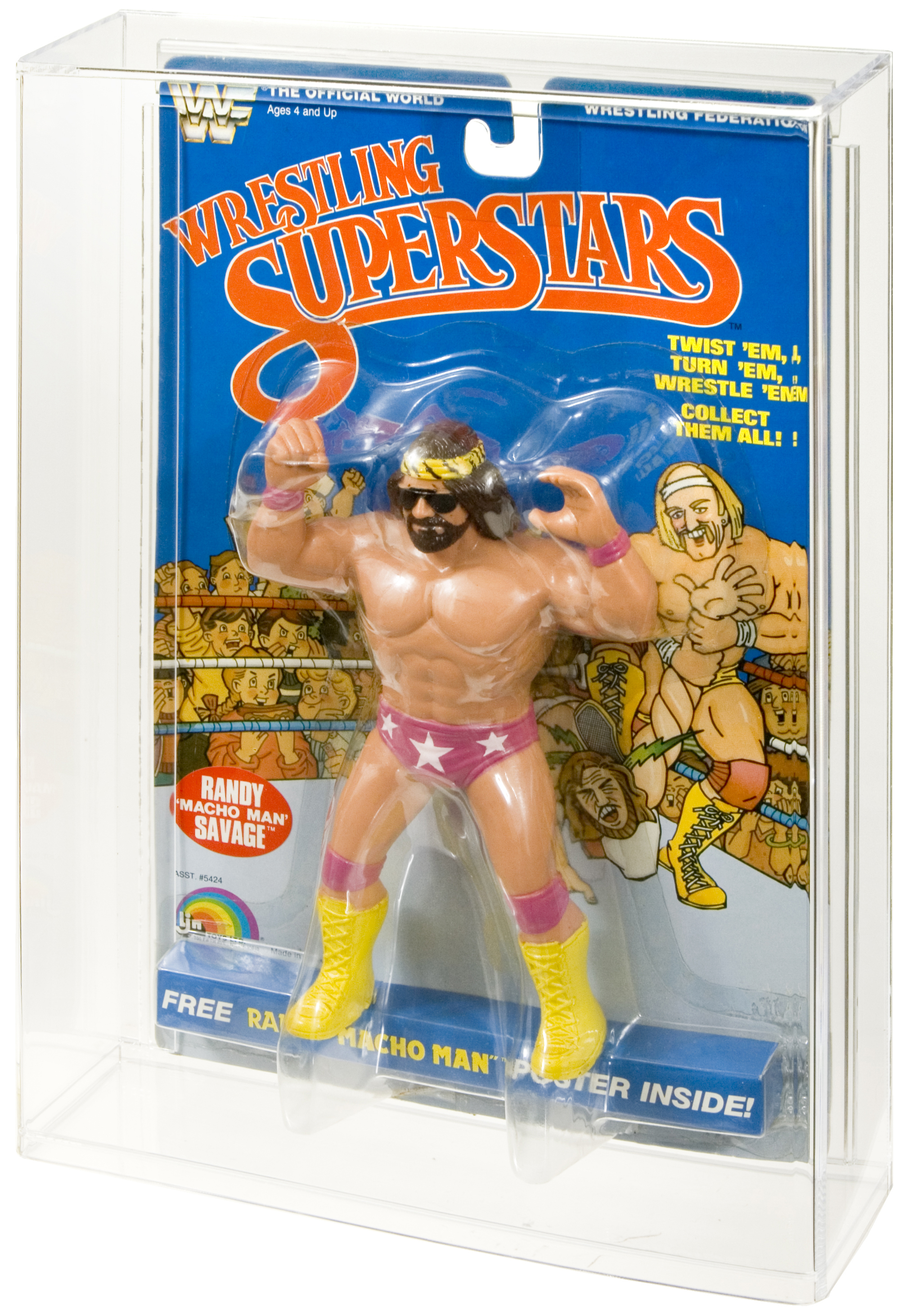 WWF LJN Wrestling Superstars Acrylic Display Case - Collectible