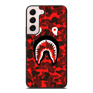 BAPE SHARK FACE RED CAMO Samsung Galaxy S22 Plus Case