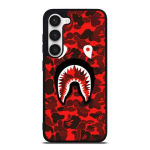 BAPE SHARK FACE RED CAMO Samsung Galaxy S23 Case BAPE SHARK FACE RED CAMO Samsung Galaxy S23 Case