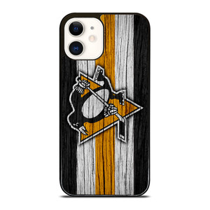 PITTSBURGH PENGUINS LOGO WOODEN iPhone 12 Case