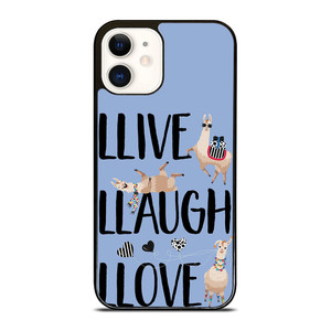 LLAMA LLIVE LLAUGH LLOVE iPhone 12 Case LLAMA LLIVE LLAUGH LLOVE iPhone 12 Case