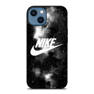 NIKE LOGO BLACK GALAXY iPhone 14 Case NIKE LOGO BLACK GALAXY iPhone 14 Case